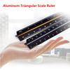 Metal Triangular Ruler Stationery Design Ruler Multi-functional Measuring Tools Architect Engineer
