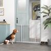 Extendable Safety Dog Gate, 76-82/86-97/101-107 cm, Pressure Fit, Metal and Plastic, White