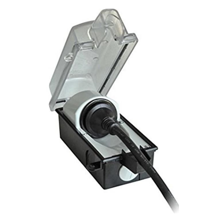 Bachmann Lockable Outdoor Socket Series 9015 230V/16A 1Xsks 924.349, Black, Transparent, Polycarbonate (Pc), Ip44, 230 V, 16 A, 85 Mm, 924.349