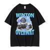 Winton Overwat Мем Смешная Игровая Футболка Мужская Высокое Качество Повседневная Оверсайз Футболки Унисекс Ретро Мультфильм Чистый Хлопок Футболка Топы