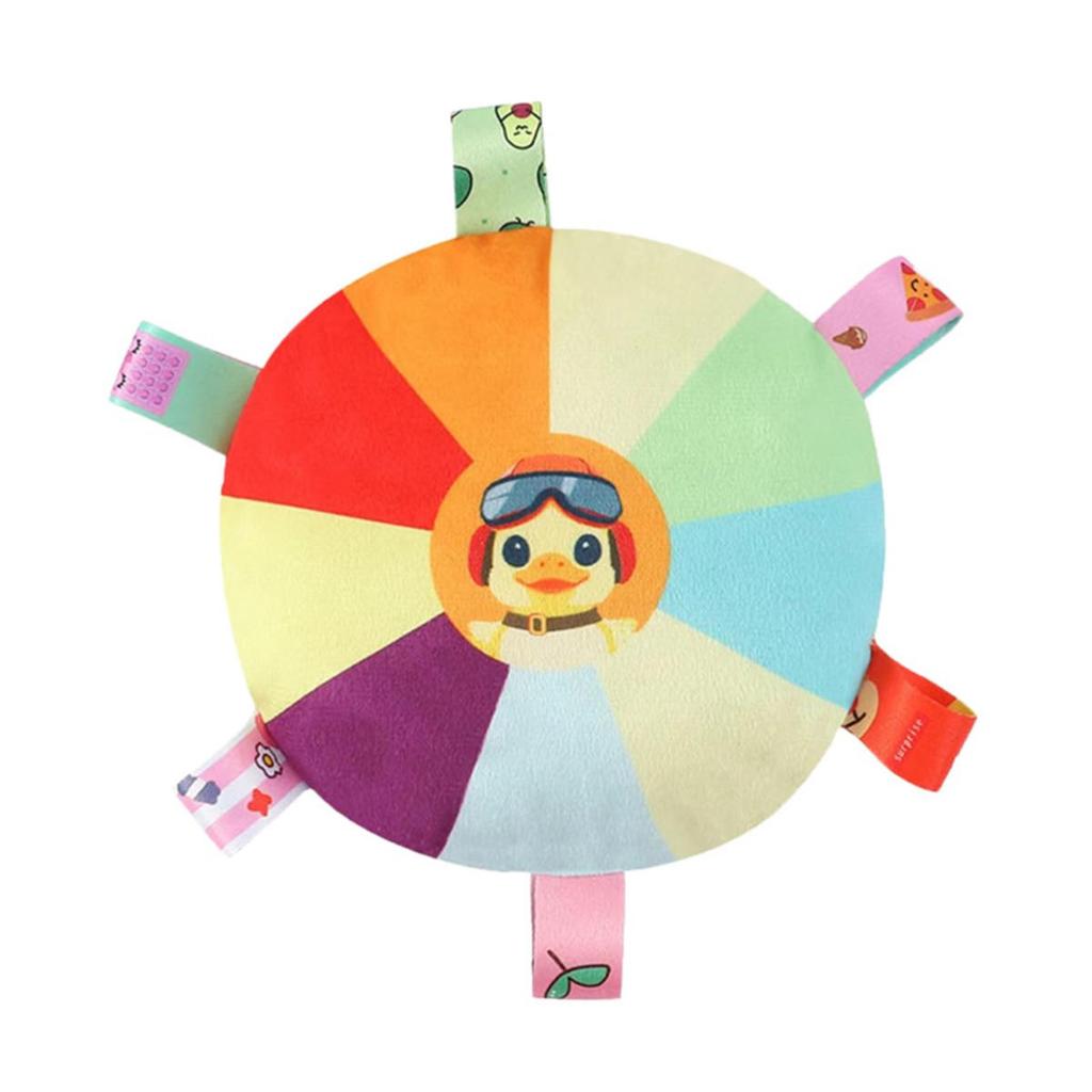 Funny Rainbow Plush Flying Saucer Dog Toys Outdoor Interactive Training Games Chew Toy Pets Flying Discs Toys with Bells