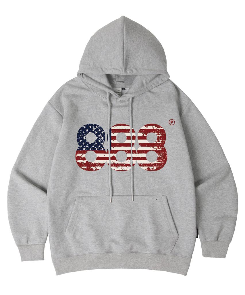 [С флисовой подкладкой/Без флисовой подкладки] Худи оверсайз Usa Number.888 7 цветов (Тип C)