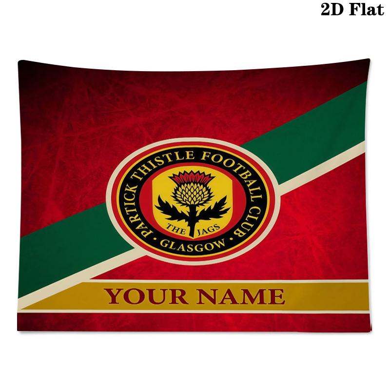 Custom Name Partick Thistle Printed Tapestry – Wall Hanging for Bedrooms, Dorms, and Home Decor