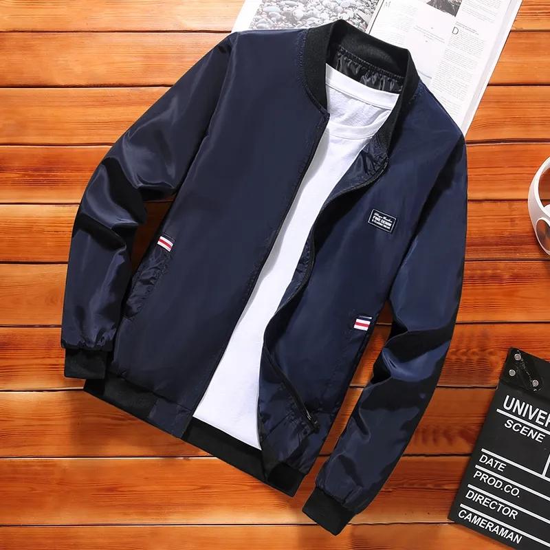 Мужская легкая ветровка весна-осень куртка пальто мужская ветрозащитная повседневная стильная куртка с карманом на молнии