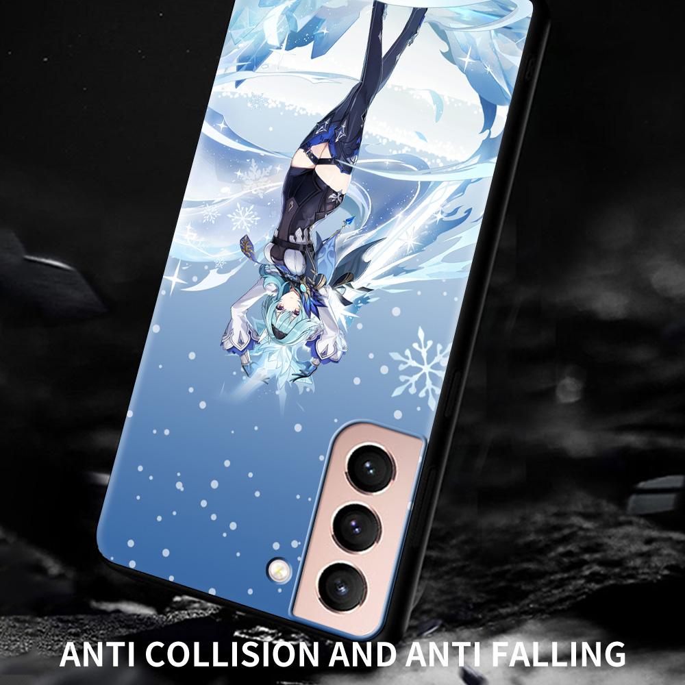 Чехол для Samsung Galaxy S21 Ultra S20 FE S10 Lite S9 Plus S8 S10e S7 A51 A12, мягкий чехол для мобильного телефона, чехол аниме Genshin Impact