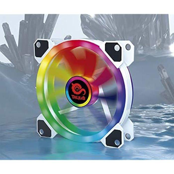 Ventilateur RGB - Talius - Iris Spectrum - 12 Cm - 36 Cfm - Blanc