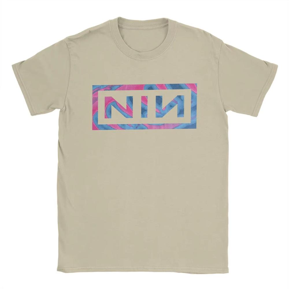 Nine Inch Nails NIN Мужская хлопковая футболка Забавная футболка с коротким рукавом и круглым вырезом Женская футболка из чистого хлопка Идея для подарка Одежда