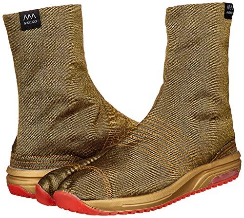 Марго Эйр Джог V (Пять) Носки таби, Дизайн фестивального барабана, Воздушная подушка, Сделано в Японии, Ограниченная серия, 6-слойные кохадзэ, Унисекс, Взрослый, Золотой, 29.0 см, 2E