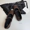 Flat-bottomed Small Fragrant Style Bow Color Matching Single Shoes Summer New Versatile Skirt Grandma Shoes Mary Jane Shoes
