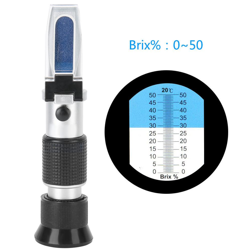 Handheld Refractometer Sugar Concentration Meter Densitometer 0?50% Sugar Tester Meter