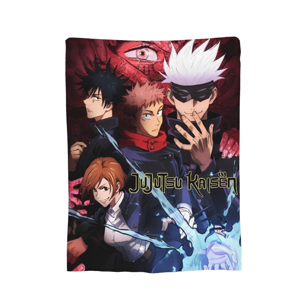 Jujutsu Kaisen Blankets Fleece Summer Air Conditioning Multi-function Lightweight Thin Throw Blanket Bedding Throws