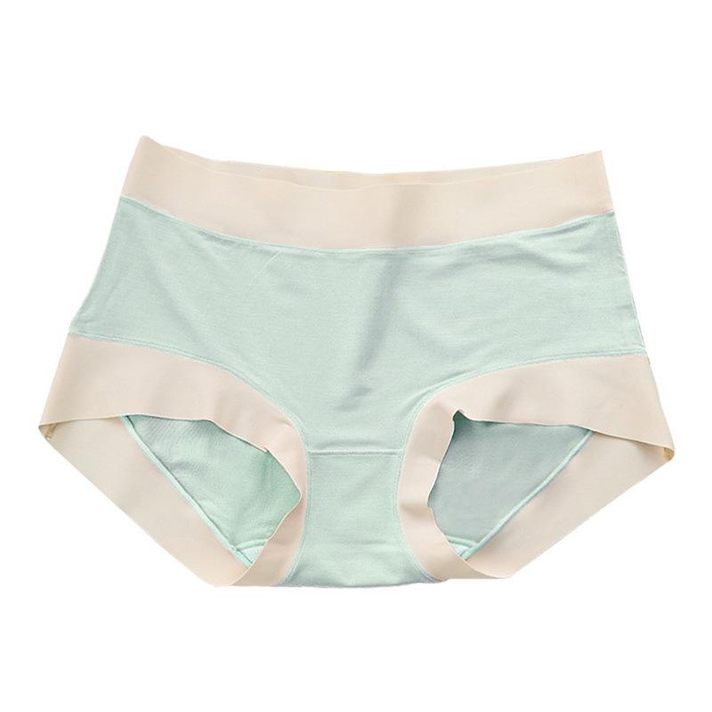 Simple Women's Traceless Underwear Large Women's Traceless Mid Waist Underwear Pure Cotton Summer