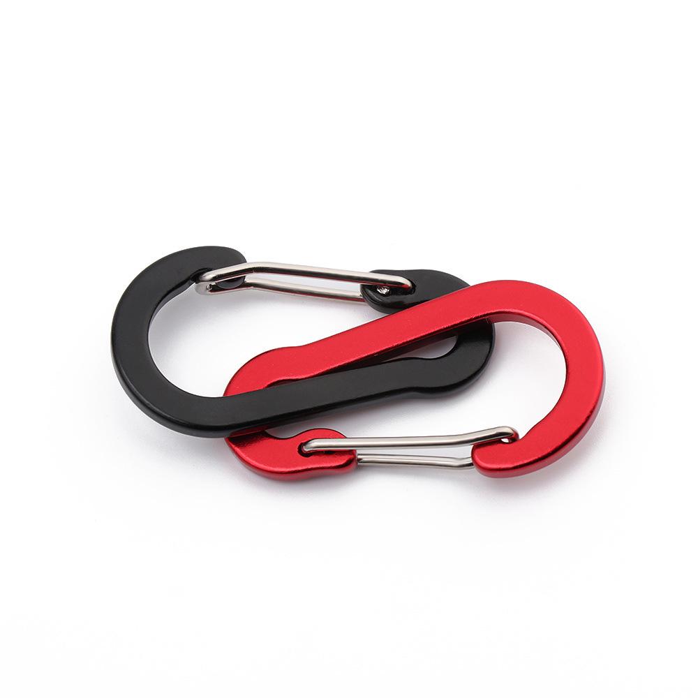 Multicolor No. 5 Aluminum Steel Gourd-Shaped Carabiner for Bottles and Backpacks