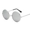 Retro Round Pink Sunglasses Woman Brand Designer Sun Glasses For Male Alloy Mirror Female  Black