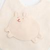 pompkins BABY Organic Cotton Bib and Dog Made in Japan Y-1083 100% [Rabbit, Bear, Series] (Rabbit (Natural))