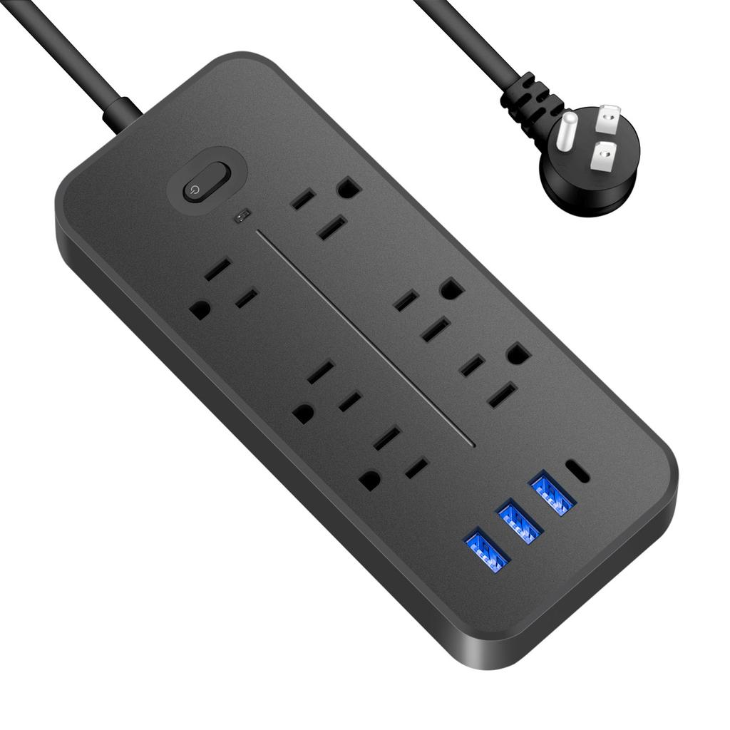Universal US Plug Electrical Socket Extension Cable Power Strip for Office Home