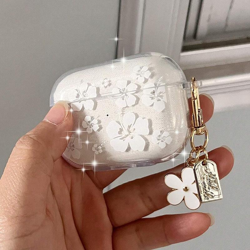 Модный чехол для наушников-вкладышей для Airpods Pro3/Pro2/Pro Милый прозрачный чехол для наушников с подвеской-цветком для Apple AirPods 1/2/3/4 Чехол для наушников