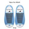 16pcs/Set Fashion Unisex Women Men Athletic Running No Tie Shoelaces Elastic Silicone Shoe Lace All Sneakers Fit Strap