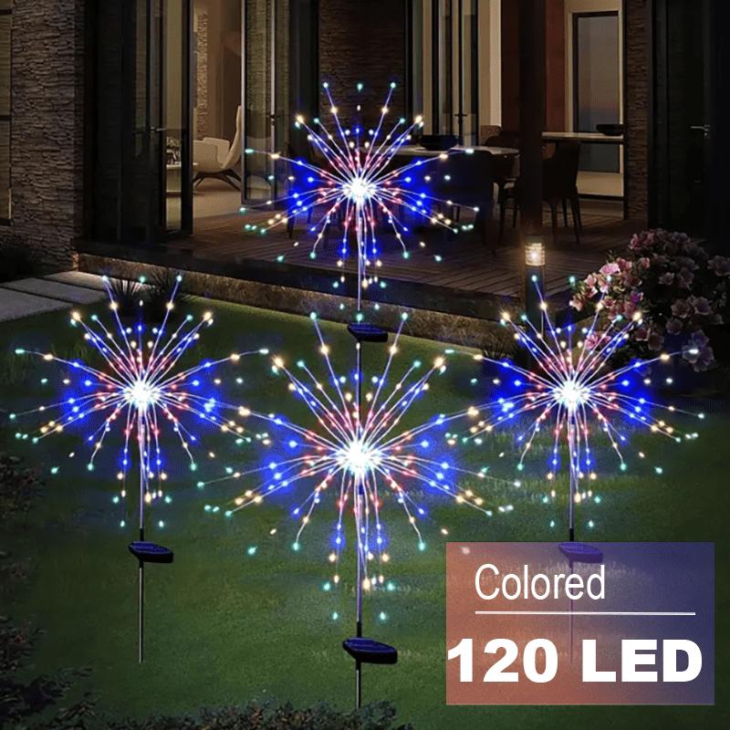 Садовые светодиодные светильники на солнечных батареях - 8 режимов освещения, красочные декоративные светильники, меняющие цвет, энергосбережение, садовое освещение, стильный дизайн, прочная конструкция