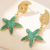 Серьги-ракушки для женщин Морская звезда Океан Пляжный стиль Праздничный Банкетный подарок