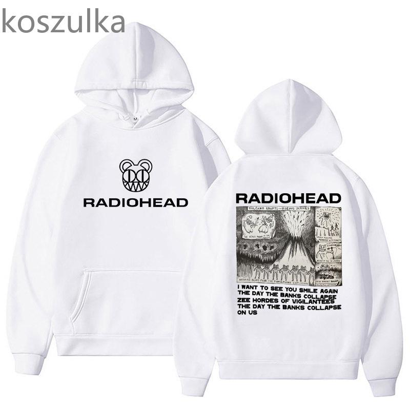 Fashion Radiohead Hoodie Men Women Sweatshirts Oversized Clothes Harajuku Pullover Grunge Boys Girl Streetwear Women Tops