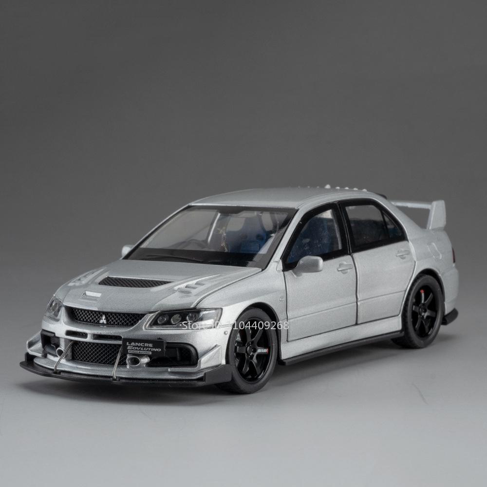 Масштаб 1:32 Mitsubishi Lancer Evolution IX Спортивный автомобиль Игрушечная модель Открывающиеся двери Оттягивание назад Амортизация Транспортные средства Хобби Украшения