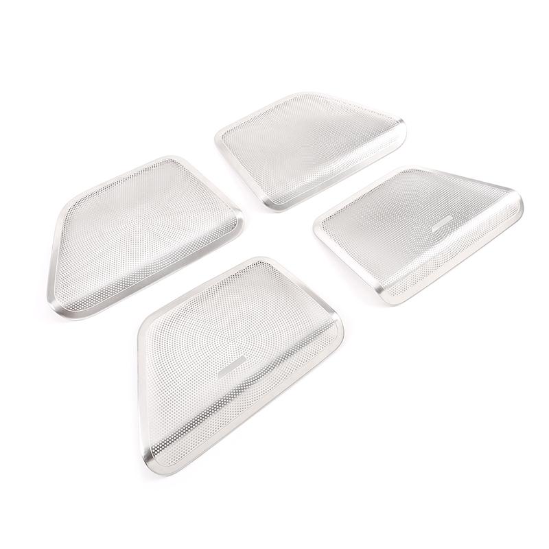 Для Land Rover Freelander 2 2007-2015 Стайлинг автомобиля Нержавеющая сталь Серебристый автомобильный дверной динамик Сетка Крышка Накладка Наклейка автомобиля