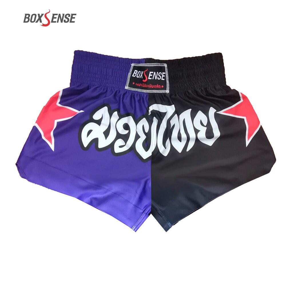 Шорты BOXSENSE MMA Короткие шорты для борьбы с борьбой, короткие шорты для кикбоксинга, тайского бокса, клетка самурая