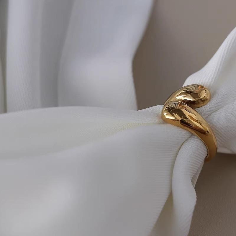 Модное и шикарное медное геометрическое кольцо для женщин, регулируемый размер, модная бижутерия