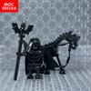 Одиночный MOC Кирпичи DIY Темный Вестник Группа Магов Череп Скелет Лошадь Строительные Блоки Мини Куклы Игрушки Для Детей Подарки