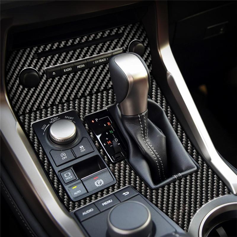 For Lexus NX 200 200t 300h Car Accessories Center Console Gear Panel Decorate Carbon Fiber Interior Trim Car Stickers 3D