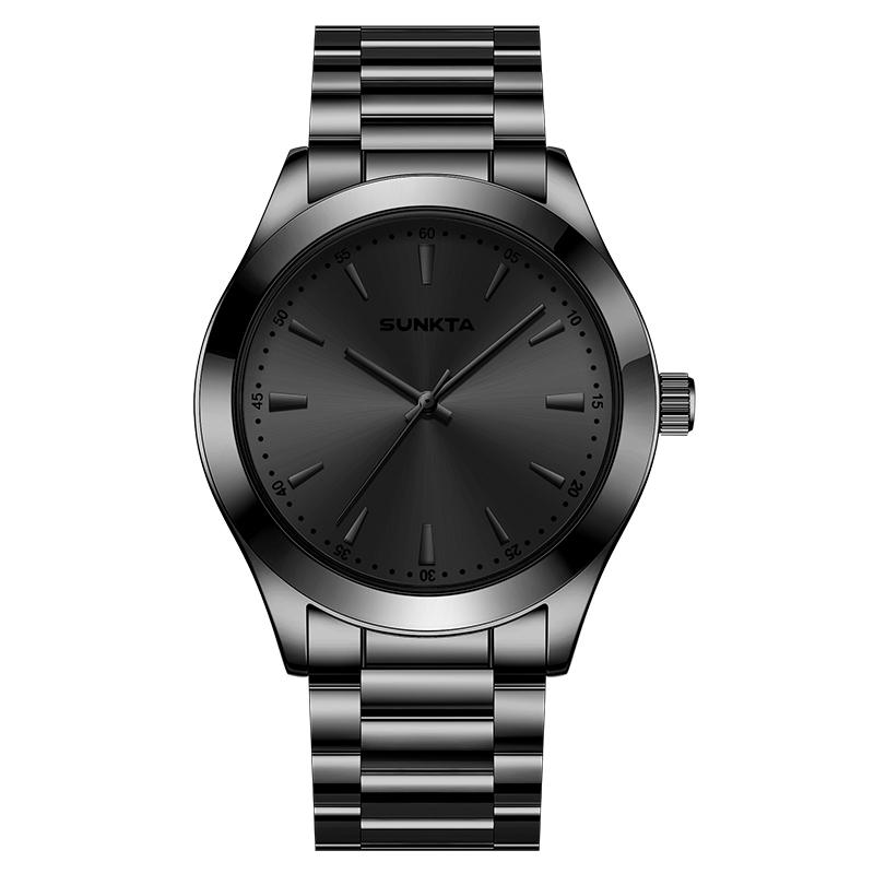 SUNKTA Mens Watches Waterproof Stainless Stainless steel strap for Men Analog Quartz Fashion Business Designer Wristwatch