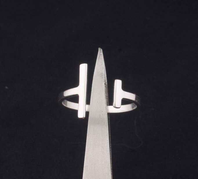 Регулируемое открытое кольцо, подарок на День святого Валентина, кольцо из стерлингового серебра 925 пробы для женщин, открытое кольцо, минималистское кольцо, подарок на годовщину для нее