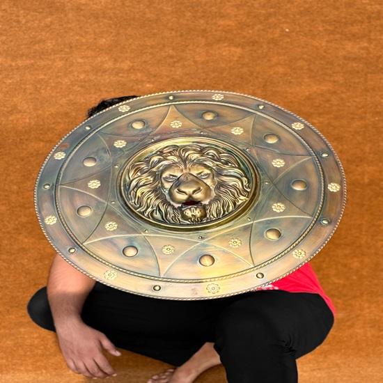 60,96 см Щит Рыцаря Льва Аутентичная Реплика Доспехов для LARP Косплей Готовый к Бою Демонстрационный Щит Идея Подарка на Хэллоуин Рождество