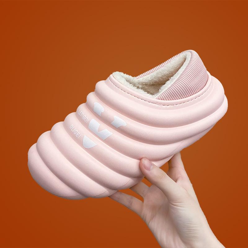 Модные домашние тапочки, мужская зимняя обувь, Эва, удобная толстая подошва, сохраняющая тепло, с круглым носком, новые модные универсальные тапочки из бархата