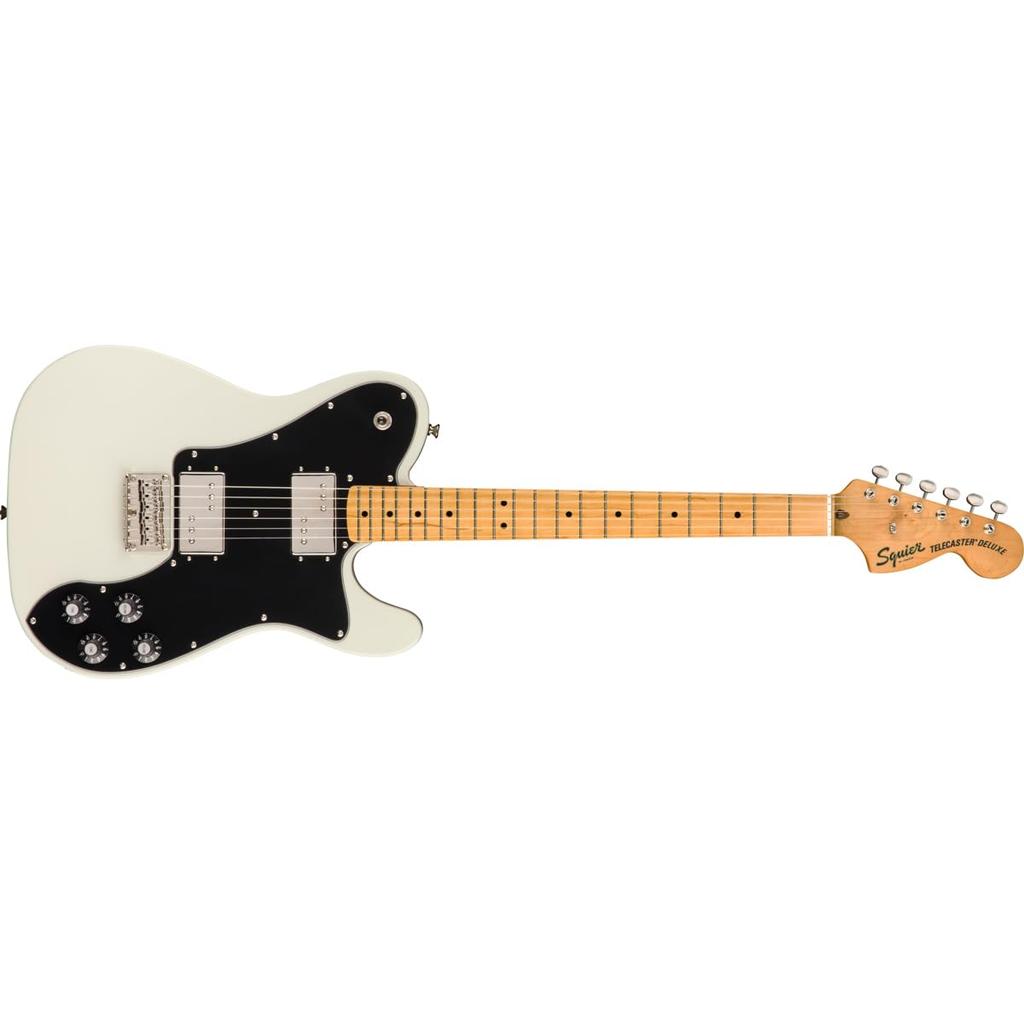 Fender Squier by Fender Electric Guitar Classic Vibe Maple Olympic White Soft Case Included '70s Telecaster® Deluxe, Fingerboard,
