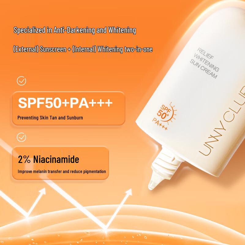 Unny Club Hydrating Whitening Sunscreen Lotion SPF50+ PA+++ 2-Pack