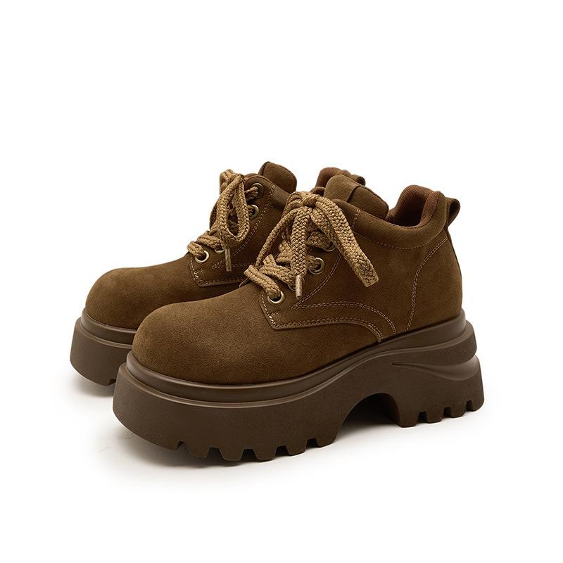 Женские ботинки мартин на толстой подошве, новые осенние короткие ботинки на небольшой платформе, универсальные повседневные ботинки в стиле милитари