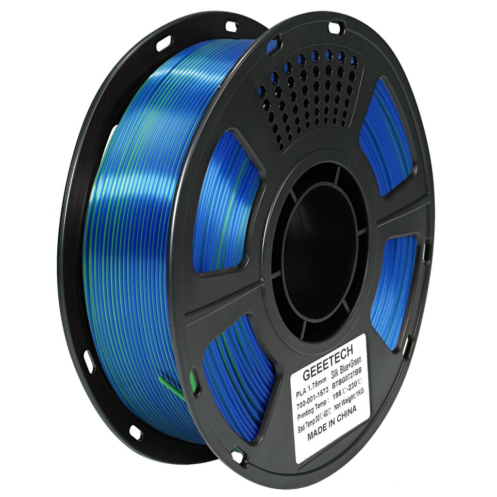 Geeetech Dual Colors BiColor Silk PLA Filament, 3D Filament 1,75 mm 1KG Spool Wire (+/-0.03mm) Vacuum Packaging