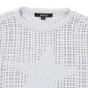 Bluetail Light Gray Star Jacquard Mesh Crop Knit Aaa4sw02lg