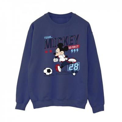 Женская толстовка с Микки Маусом и надписью Team Mickey Football