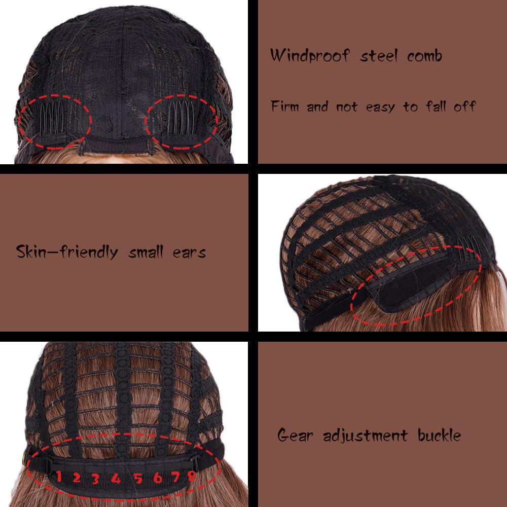 Короткие вьющиеся каштановые парики