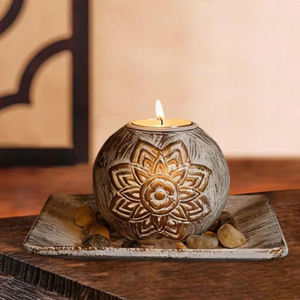with Tray Tealight Candlestick Wood Wooden Candle Holder Decorative Candlestick  Bedroom