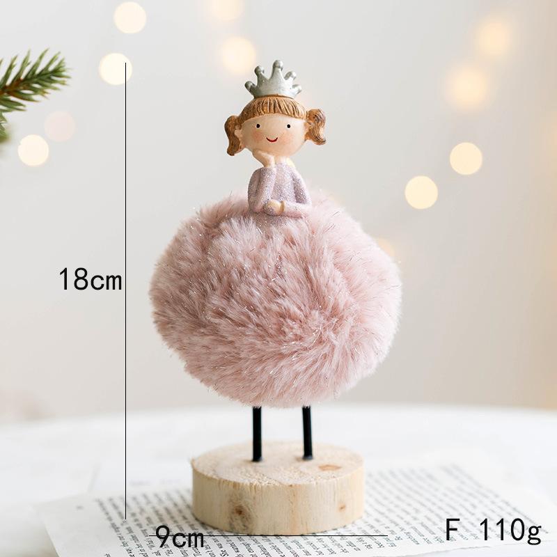 Christmas Plush Angel Girl Pendant Christmas Angel Decoration Desktop Ornament White Pink Angel Pendant New Year 2025