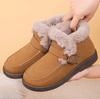 Зимние женские сноубутсы Корейская версия 2025 Новые Плюшевые Удобные Супер теплые Противоскользящая Мягкая подошва Ремешок с пряжкой Женская обувь