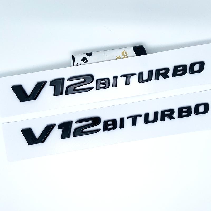 Apply to Letters G63 G65 V8 Biturbo V12 Biturbo Emblem for Mercedes Benz W463 Car Side Fender Trunk Nameplate Logo Sticker fff1