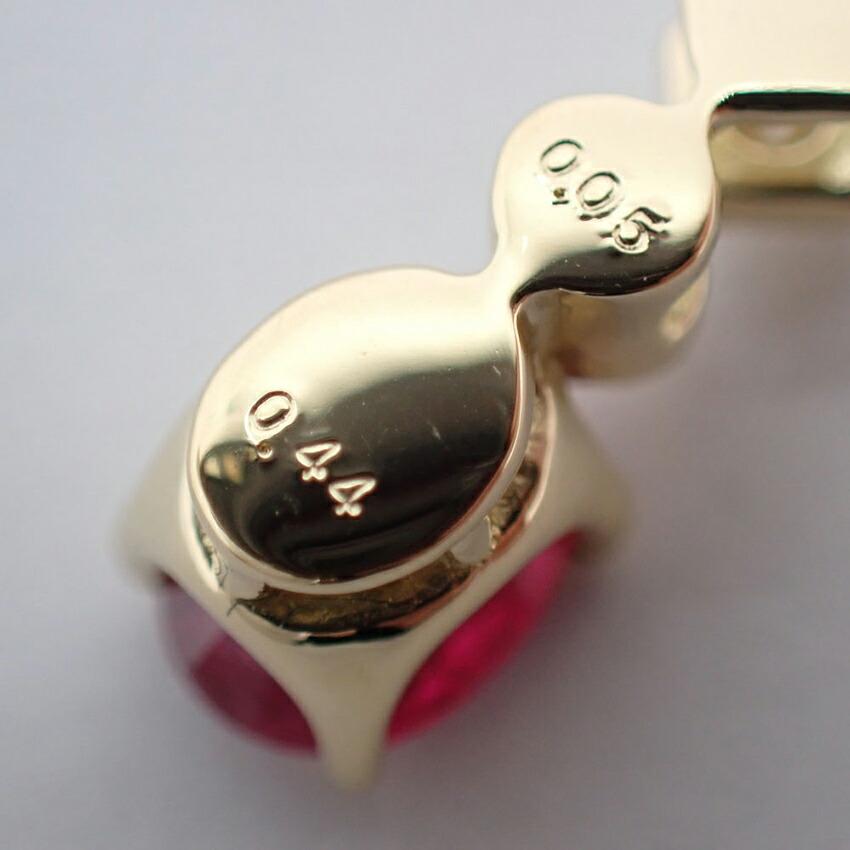 [New] K18 Ruby/Diamond OV Pendant Top [f1-3]