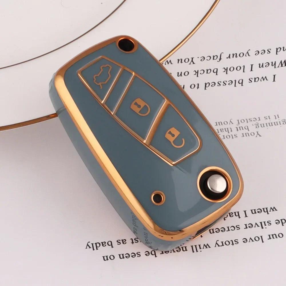 Новый чехол для автомобильного выкидного ключа из ТПУ, чехол-брелок для Fiat 500 Panda Stilo Punto Doblo Grande Bravo 500 Ducato, аксессуары для микроавтобусов