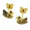 Les Trésors De Lily [P2371] - Gold Plated 'Swans' Earrings