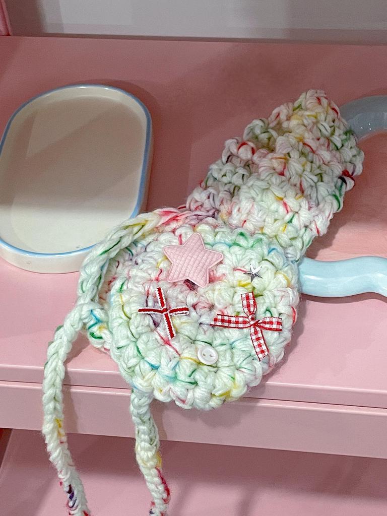 CornerParty шерстяные наушники ручной работы: Теплый, универсальный и милый с уникальными цветными шариками.